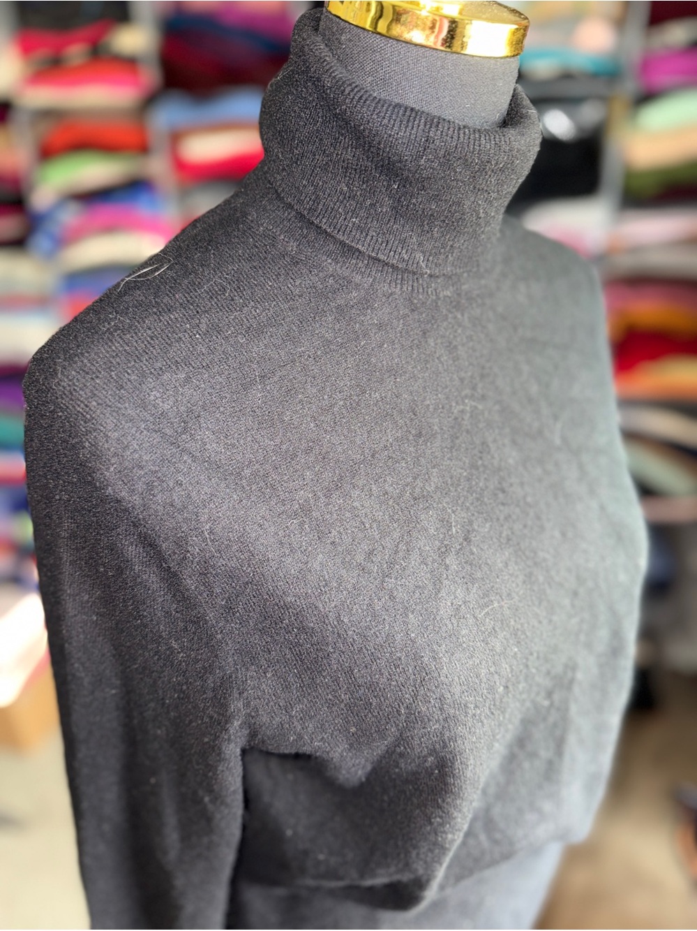 Banana Republic Women’s Black Cashmere Turtleneck